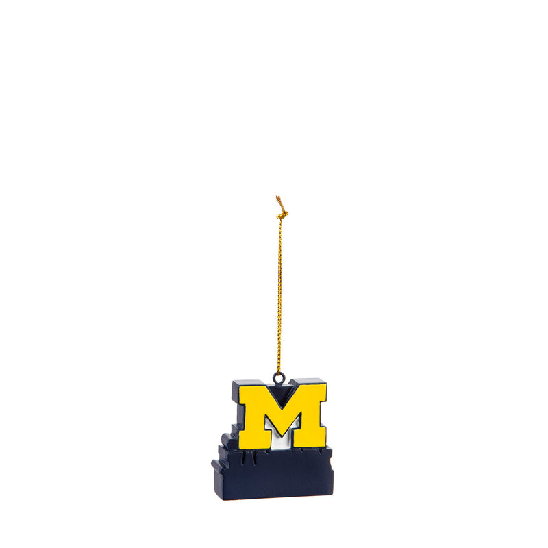 Evergreen Holiday Decorations,University Of Michigan, Mascot Statue Orn,2.56x1.38x3.5 Inches