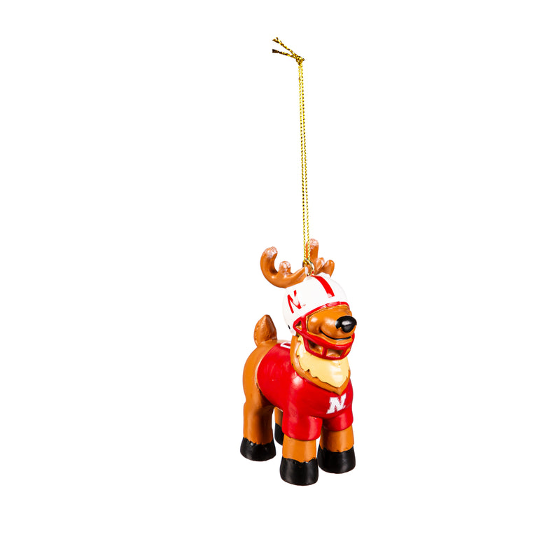 Reindeer Player Ornament, University of Nebraska,3ot949rpo