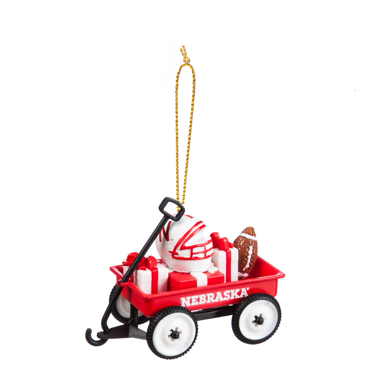 Team Wagon Ornament, Nebraska,3ot949wgn