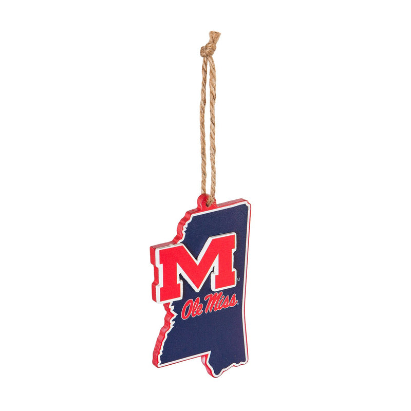 University of Mississippi, State Ornament,3ot959state