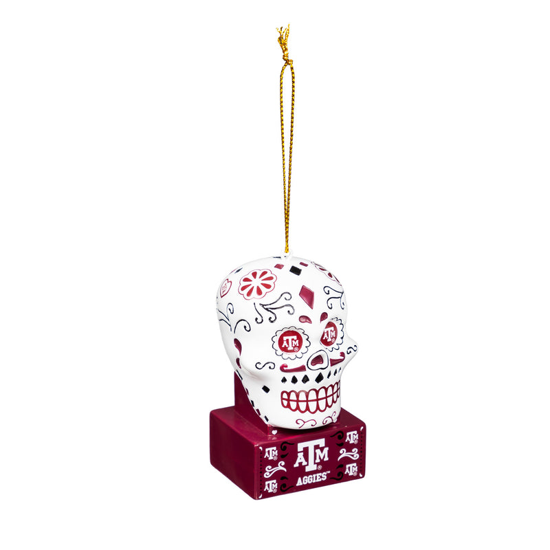 Texas A&M, Sugar Skull Orn,3ot969sk