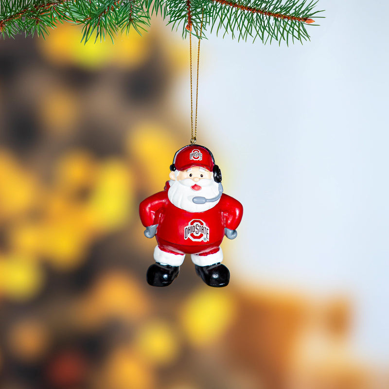 Coach Santa Ornament, Ohio State University,3ot973cso