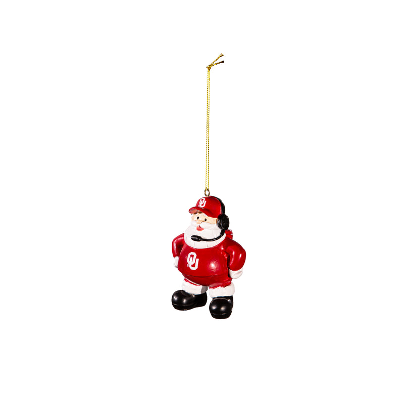 Coach Santa Ornament, University of Oklahoma,3ot974cso