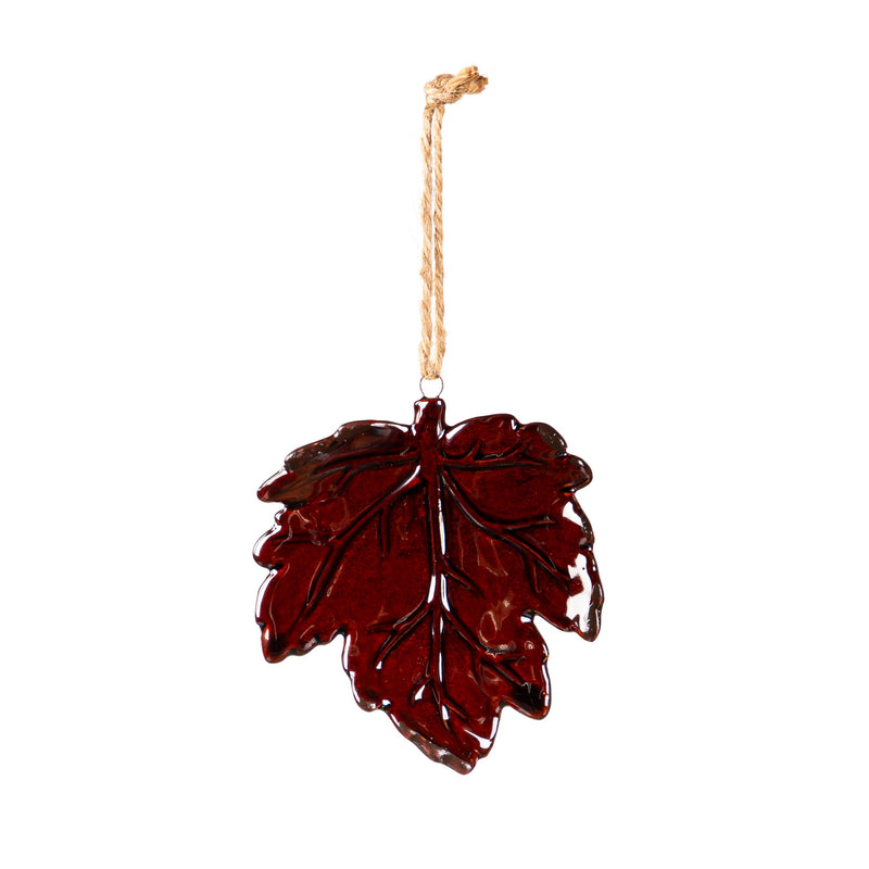 4" Ceramic Hanging Décor Set, Leaf,3otc052