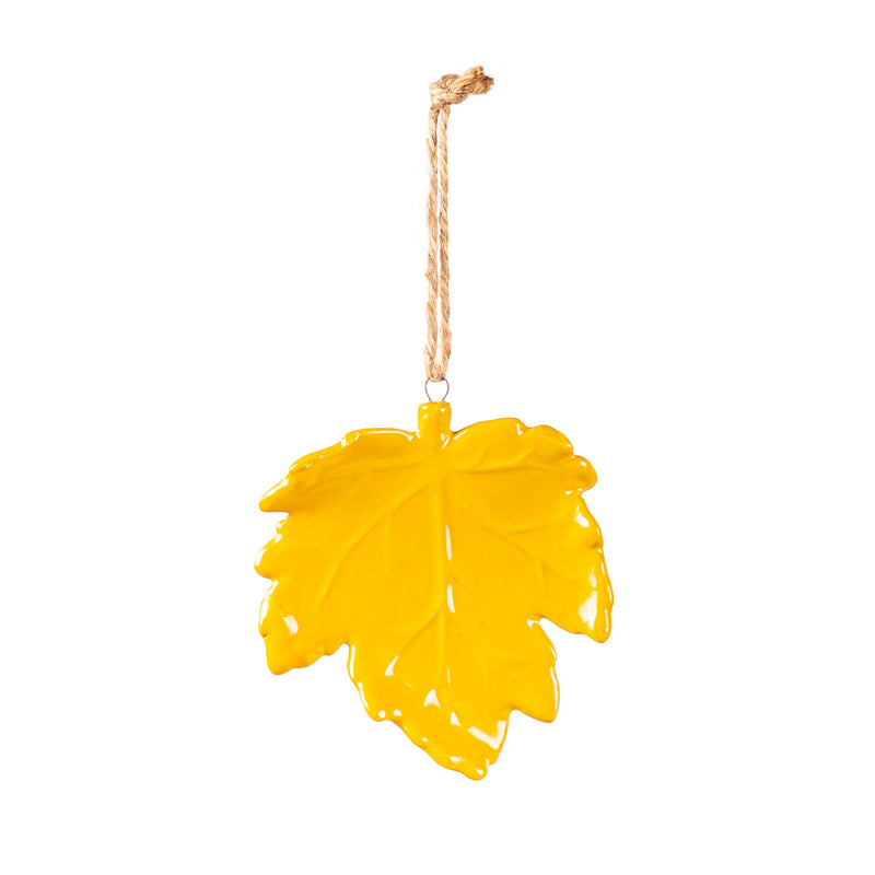 4" Ceramic Hanging Décor Set, Leaf,3otc052