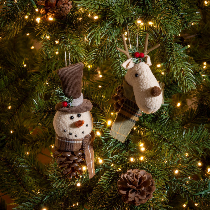 Fabric Pinecone Christmas Character Ornament,3otf228