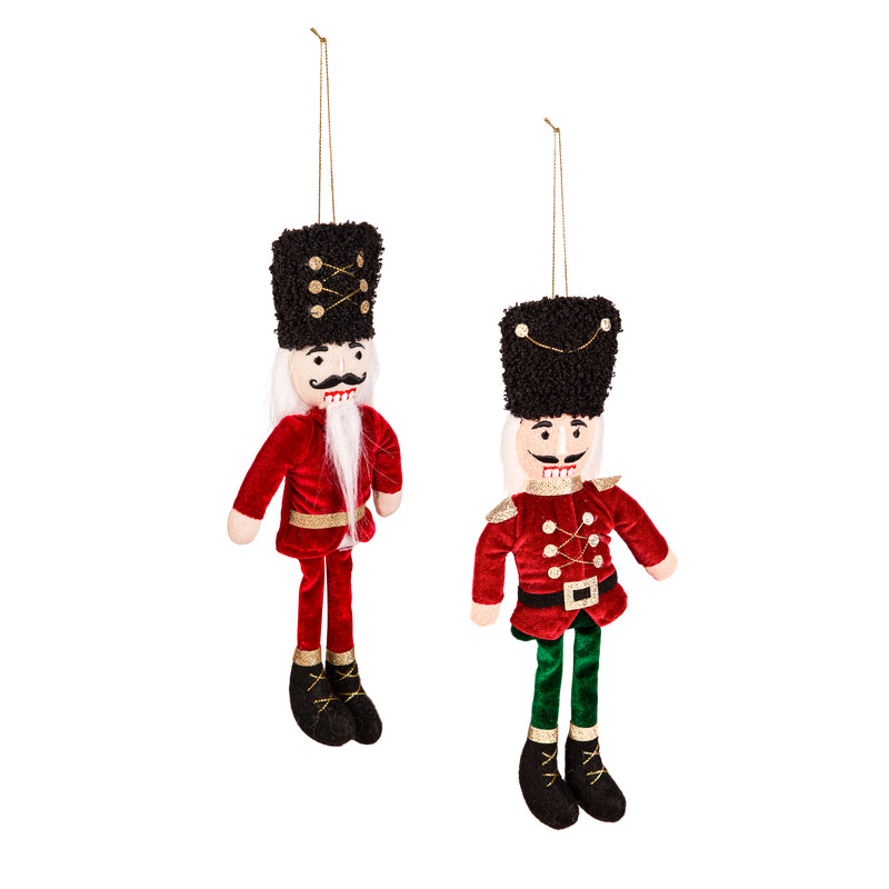 11" Fabric Nutcracker Ornament,3otf230