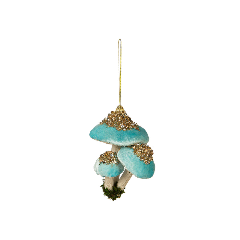 3.5" Mushroom with Glitter Ornament Set,3otf247