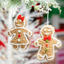 Baking Spirits Bright Ornament Gingerbread Fabric, Asst, 6.5"H