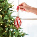 Glass Candy Striped Ornament