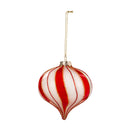 Glass Candy Striped Ornament