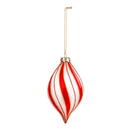 Glass Candy Striped Ornament