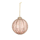 4" Glass Metallic Bead Ornament,3otg431