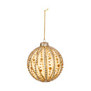 4" Glass Metallic Bead Ornament,3otg431