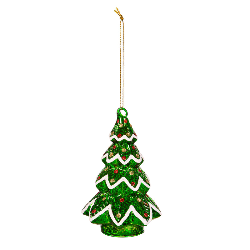 Glass Holiday Tree Ornament,3otg445