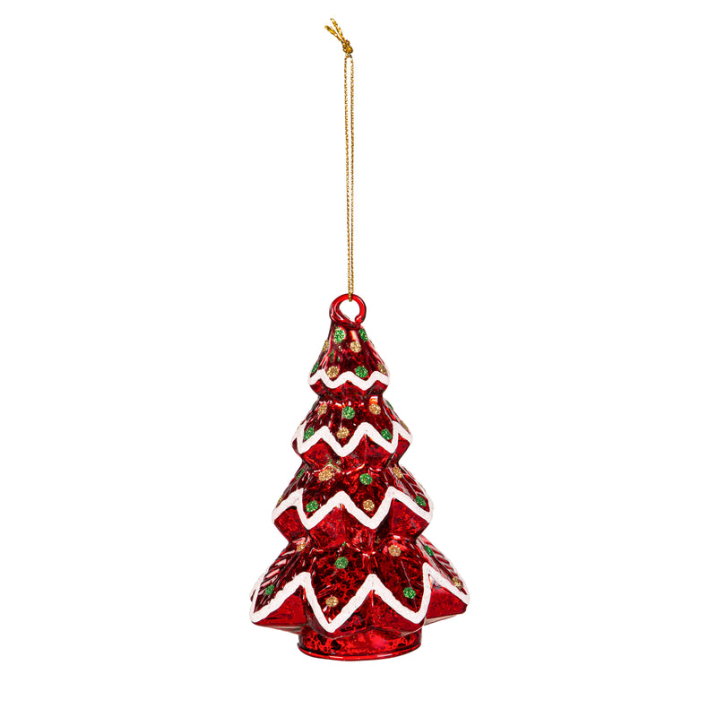 Glass Holiday Tree Ornament,3otg445