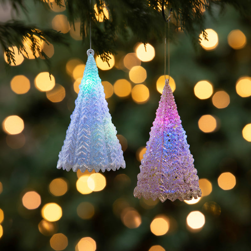 5.5" LED Color-Changing Tree Ornament, 2 Asst.,3otl346