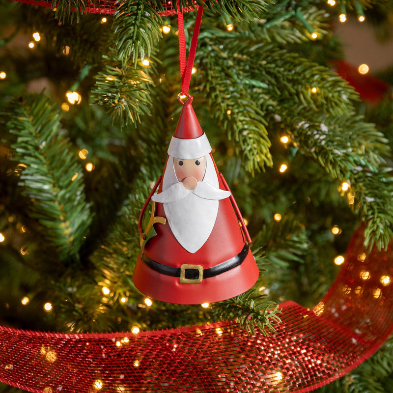 5" Metal Santa Claus Ornament,3otm394