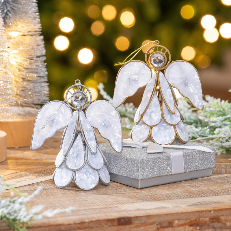 4.25" Metal Angel Ornament,3otm398