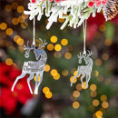 Joyful Traditions Ornament Deer "Merry Christmas" Metal Set