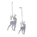 Joyful Traditions Ornament Deer "Merry Christmas" Metal Set