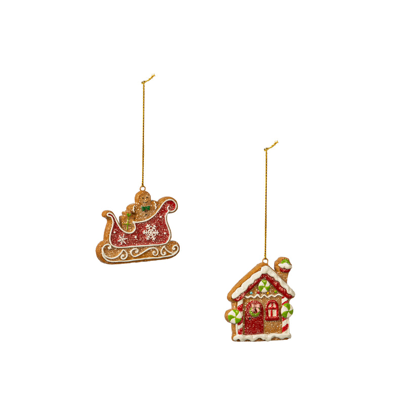 Resin Gingerbread Ornament,3otr202