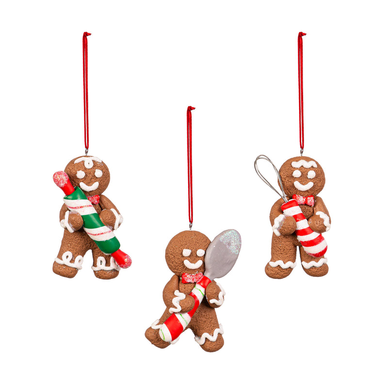 3.5" Resin Baking Gingerbread Ornament,3otr212