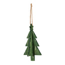 Wood Tree Ornament, 2 Asst: Red/Green