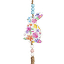 12" Wood Bunny Shaped Hanging Décor, 2 Asst