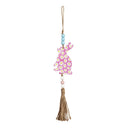 12" Wood Bunny Shaped Hanging Décor, 2 Asst
