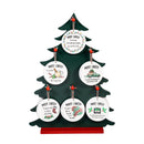 Traditional Santa Ornament Christmas Most Likely To... Round Wood with Wood Display
