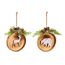 5.25" Wood Animal Silhouette Ornament,3otw421