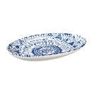 Ceramic Debossed Oval Plate, Inkwell Collection