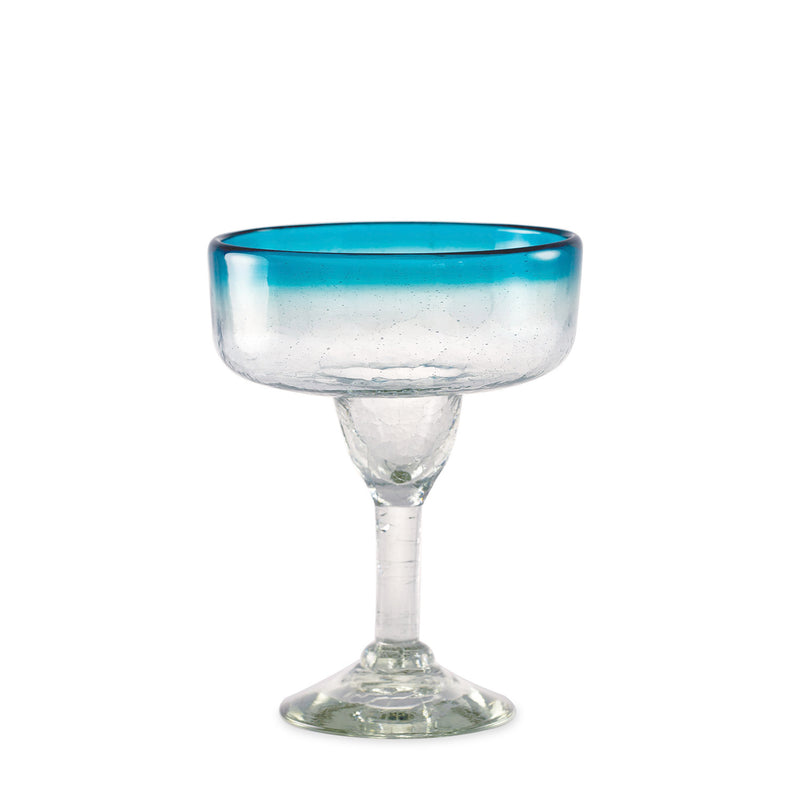 Recycled Glass Margarita , 12 OZ, Maya Aquamarine,3rgw7095a