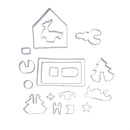 Stainless Steel Gingerbread House Cookie Cutter Set