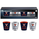 University of Virginia 4-Piece Ceramic and Glass 2oz. Shot Glass Set
