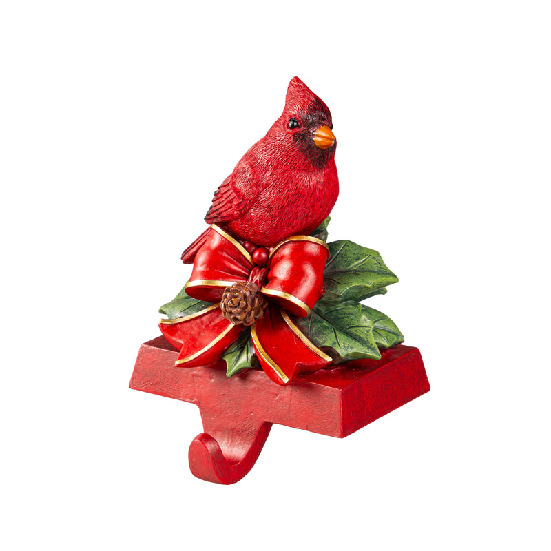 7.52" Resin Cardinal Stocking Holder,3shr001