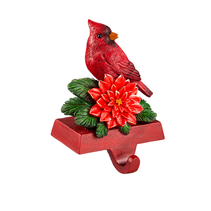 7.52" Resin Cardinal Stocking Holder,3shr001