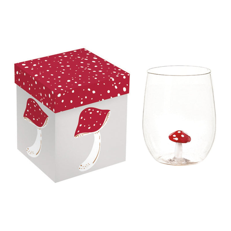 17oz. Stemless Figurine Glass w/ Gift Box, Mushroom,3sl1072