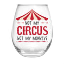 Circus Stemless Glass, 17oz, Gift Box
