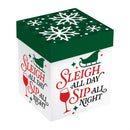 Christmas Vacation Wine Glass Stemless Glass, Sleigh All Day, 17oz, Gift Box