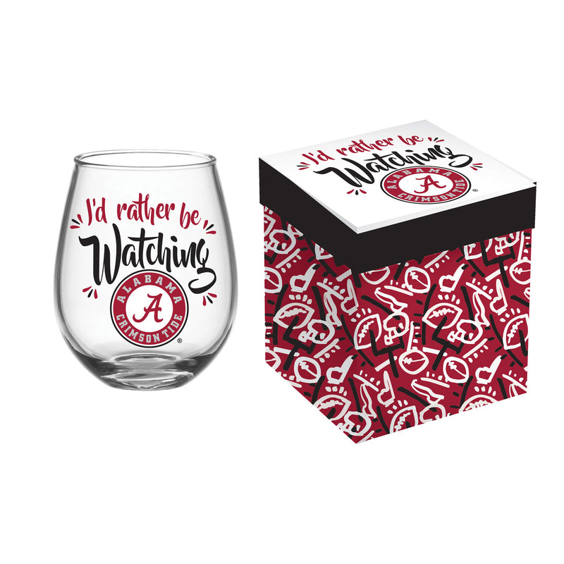 University of Alabama, 17oz Boxed Stemless Wine,3sl924