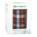 Joyful Traditions Tumbler Stainless-Steel, Holiday Plaid, 20oz, Gift Box