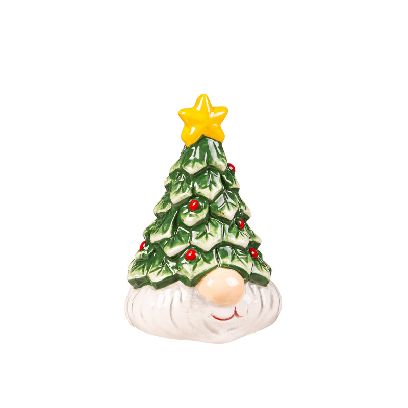 Ceramic Salt and Pepper Set, Christmas Tree Gnome,3spc095