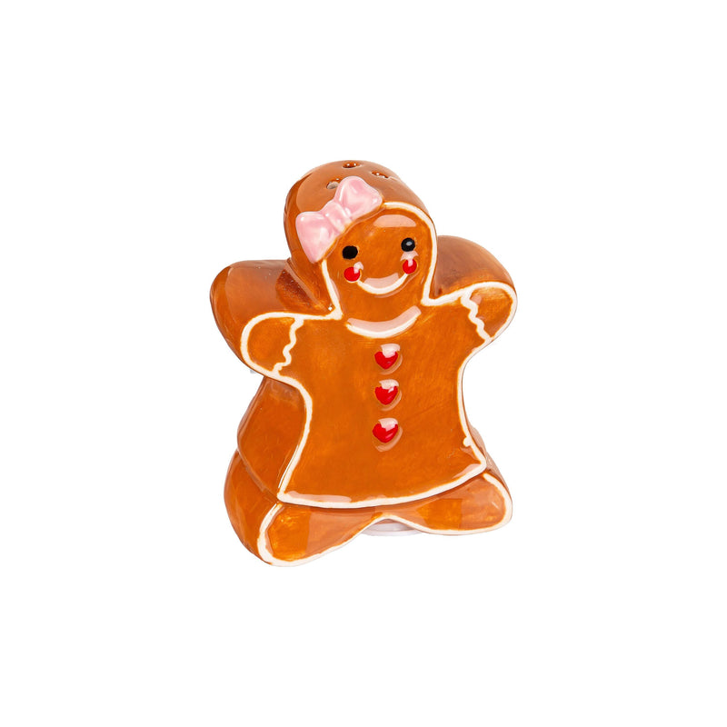 Ceramic Salt and Pepper Set, Gingerbread,3spc096