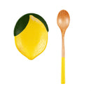 Blue Coastal Kitchen Gift Set Ceramic Lemon Spoon Rest with Wooden Spoon, Set of 2, CDU