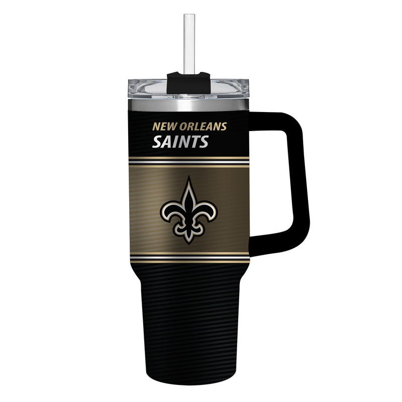 40oz Stainless Steel Mega Cup w/ Straw, New Orleans Saints,3ss3819cc