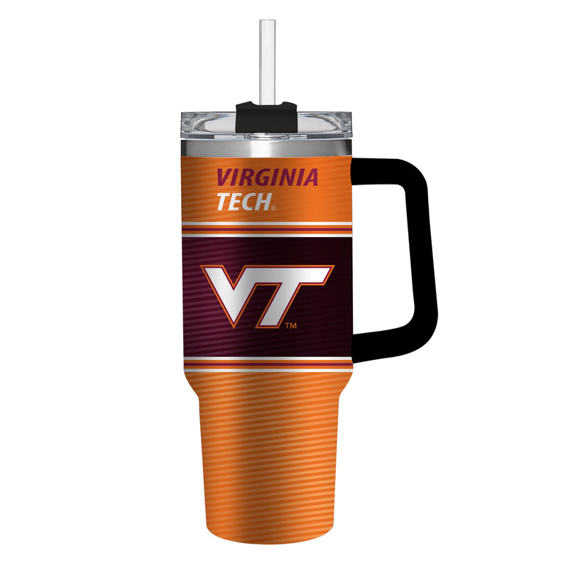 40oz Stainless Steel Mega Cup w/ Straw, Virginia Tech,3ss903cc