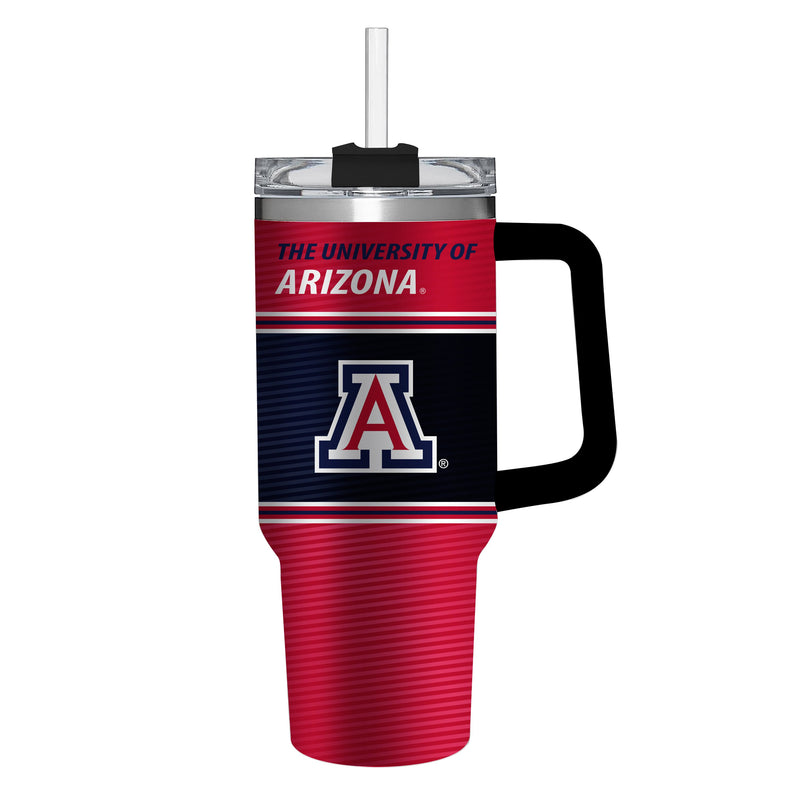 40oz Stainless Steel Mega Cup w/ Straw, University of Arizona,3ss945cc