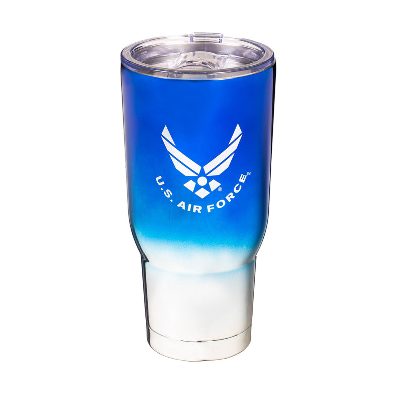 32oz Tumbler w/ Lid, Electroplated Stainless Steel, US Air Force,3ssh5064t